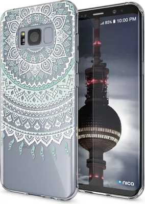 Produktbild von Samsung Galaxy S8 Plus Hülle Handyhülle von NALIA, Silikon Motiv Case Schutzhülle Mandala Blau Türkis