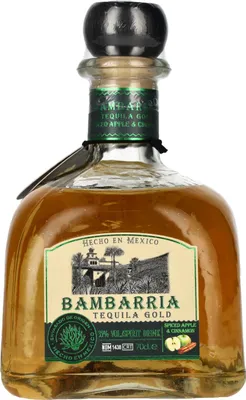Image de Bambarria Tequila Gold SPICED APPLE & CINNAMON 35% Vol. 0,7l