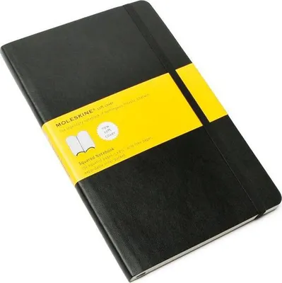 Image de MOLESKINE 707186 Notizbuch A5 kariert schw. SC