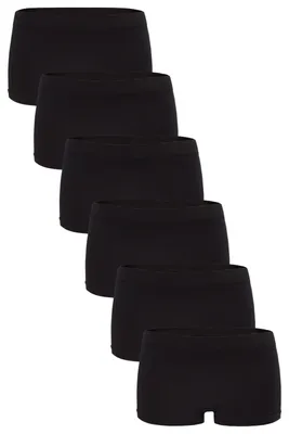 Produktbild von Fabio Farini - 6 Stück Damen Hipster Boxershorts - Frauen Unterhosen Slip Set Seamless angenehmes Tragegefühl ohne Seitliche Nähte