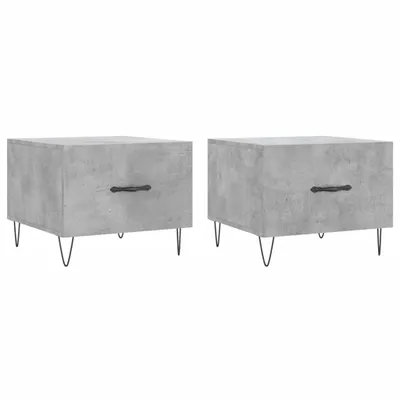 Produktbild von Couchtische 2 Stk. Betongrau 50x50x40 cm Holzwerkstoff