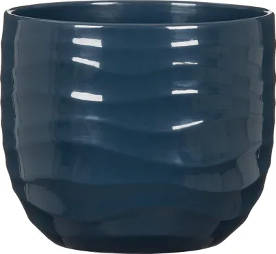 Produktbild von Scheurich Breeze, Blumentopf aus Keramik, Farbe: Deep Ocean, 23,8 cm Durchmesser, 20,3 cm hoch, 6,909 l Vol.