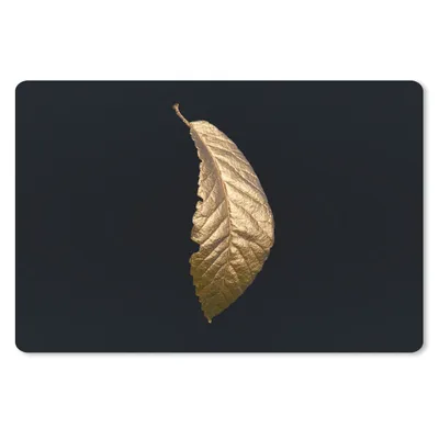 Produktbild von MuchoWow® Mauspad Mousepad Blätter - Luxus - Gold - Schwarz - Natur 27x18 cm - Mousepads - Maus Mat - Pad - Mausunterlage - Büroartikel - Desk Matten