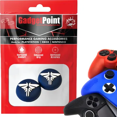 Produktbild von Gaming-Daumengriffe | Performance Anti-Rutsch-Daumenstifte | Joystick-Kappen-Daumengriffe | Engel - Blau/Weiß | Zubehör passend für Playstation PS4 PS5 & Xbox & Nintendo Pro Controller | Thumbgrips | Thumbsticks
