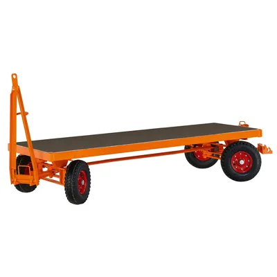 Produktbild von Variofit Industrieanhänger mit 4-Rad-Achsschenkellenkung, Typ:Vollgummibereifung, Ladefläche:3000x1500 mm, Tragkraft:3000 kg
