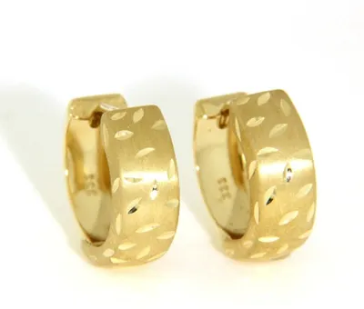 Produktbild von Creolen Klappcreolen aus echt Gold 333 (8kt) diamantiert