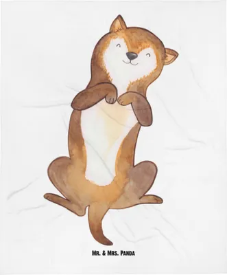 Produktbild von Mr. & Mrs. Panda Babydecke Hund Streicheln - Weiß - Geschenk, Hunde, Fleecedecke, Süß, Schlummerdecke, Sprüche, Kinderwagendecke, Wauwau, Bauch, Plaid, Erstlingsdecke