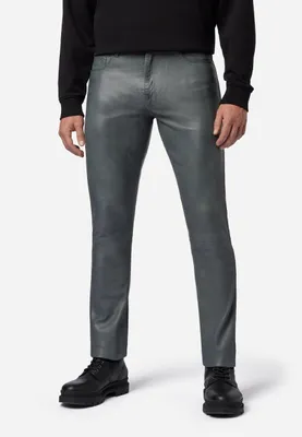 Produktbild von Herren Lederhose Lederjeans Ricano SLIM FIT – Grau / 36