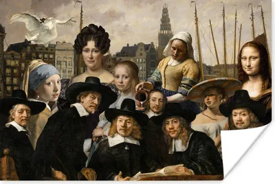 Produktbild von MuchoWow® Poster Collage - Malerei - Alte Meister 120x80 cm - Bilder