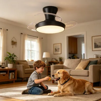 Obrázok produktu pre Stropný ventilátor s LED osvetlením a časovačom