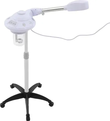 Produktbild von Gesichtsbedampfer - Kosmetik Dampfgerät - 360° Drehbarer Arm - Heißer Nebel - Tiefenreinigung - Elektrisch 220 V - Für Salon & Zuhause - Elfenbein