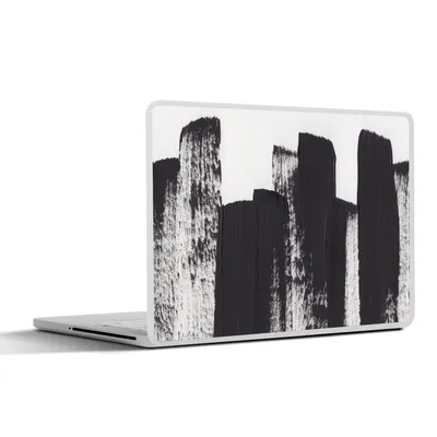 Produktbild von MuchoWow® Laptop Aufkleber Sticker Cover Farbe - Abstrakt - Schwarz - Weiß 30x22 cm - Laptop-Sticker