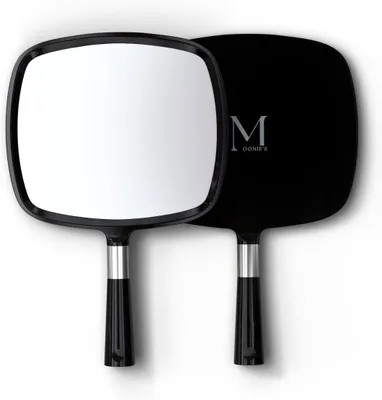 Immagine prodotto di Specchio da trucco portatile, nero, grande, compatto, ideale per i viaggi