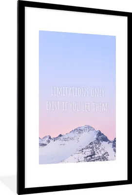 Produktbild von MuchoWow® MuchoWow® Gerahmtes Poster Sprichwörter - Zitate - 'Grenzen existieren nur, wenn man sie zulässt' - Sport 60x90 cm - Poster mit zchwarzem Bilderrahmen - Dekoration - Wandposter Wohnzimmer -