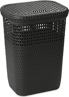 Zdjęcie produktu dla 5 five simply smart - plastikowy kosz na pranie 60l "rattan" szary