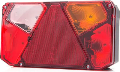 Produktbild von WAŚ Rückleuchte W125P rechts 242 mm IP56 E20 ohne Leuchtmittel 12 bis 24 V Positionslicht Bremslicht Blinker Rückfahrlicht für Anhänger