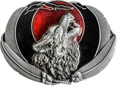 Produktbild von Western Buckle Gürtelschnalle Biker Cowboy »GS-424« Wolf