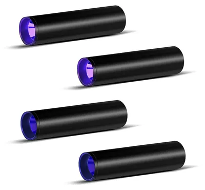 4 UV-Taschenlampen 365/395 nm, wiederaufladbar, USB-C, für Harz & Steine