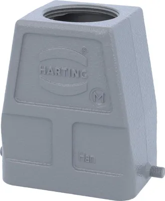 Produktbild von HART Tüllengeh.-Obert. M32 19300060447 gerader Kabelausgang hohe Bauform