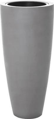 Produktbild von VIVANNO Pflanzkübel Fiberglas CITY Rund, Betongrau Beton-Design - 47x100 cm