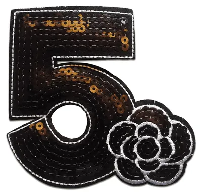 Obrázok produktu pre Five 5 S flitrami - nášivka, nažehľovacia, nažehľovacia aplikácia, nášivky, na nažehlenie, veľkosť: 10,5 x 10 cm