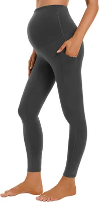 Zdjęcie produktu dla Legginsy Ciążowe Wysoki Stan, Opaque, Elastyczne, Z Kieszeniami, do Jogi