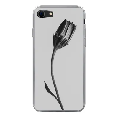 Produktbild von MuchoWow® Handyhülle Schutzhülle Hülle für iPhone 8 Pflanze - Makro - Schwarz - Weiß Silikon Softcase Handy Hülle - Schutzhaube