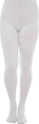 Produktbild von Aurellie Blickdichte und warm 60 DEN Mikrofaser Strumpfhose ohne Muster  Weiß 4XL