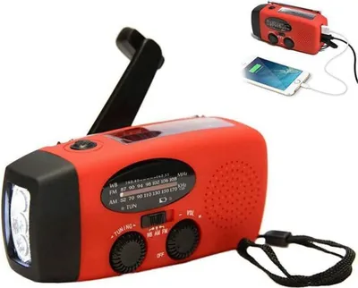 Produktbild von Solar radio,Selbstbetriebenes Kurbelradio mit LED-Taschenlampe, Notfallradio AM/FM Wetter Wind Up Radio, 2000mAh Akku mit Handkurbel-Dynamo