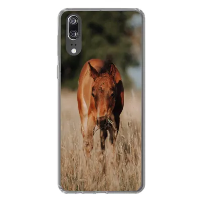Produktbild von MuchoWow® Handyhülle Schutzhülle Hülle für Huawei P20 Pferd - Sonne - Landschaft Silikon Softcase Handy Hülle - Hardcover