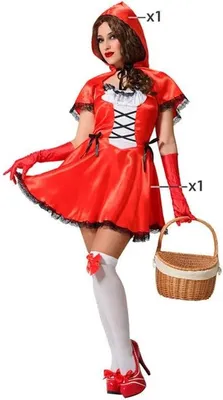 Produktbild von Atosa Rotkäppchen-kostüm Rot XS-S Rot XS-S