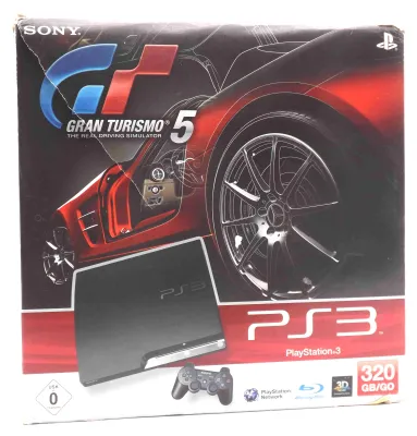 Produktbild von Sony PlayStation 3 Slim 9106685 Spielkonsole - 320 GB HDD - HDMI - Schwarz - Blu-ray Player - IBM Triple-Core 3,20 GHz Prozessor - 550 MHz GPU - Gigabit-Ethernet - Bluetooth - USB