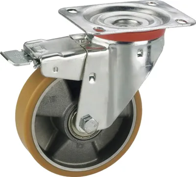 Produktbild von Lenkrolle Polyamid-Rad ø 80 mm Transportrolle mit Feststeller Tragkraft 200 kg