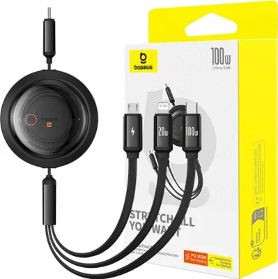 Immagine prodotto di Baseus Free2Draw Cavo USB da 1,1 m USB C USB C/Micro-USB B/Nero chiaro