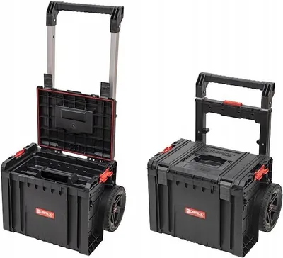 Produktbild von Qbrick System PRO Cart 2.0 Plus stapelbar 490 x 415 x 660 mm 29 l IP54 abnehmbarer Doppelteleskopgriff