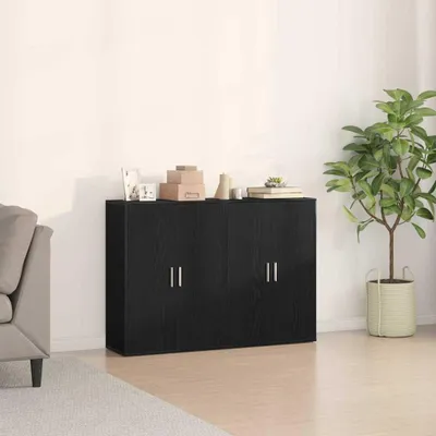 Obrázok produktu pre vidaXL Komoda, 2 kusy, čierna, vzhľad dubu, 60 x 31 x 84 cm