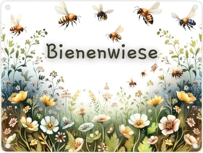 Produktbild von Bienenwiese Metallschild in 15x20 cm