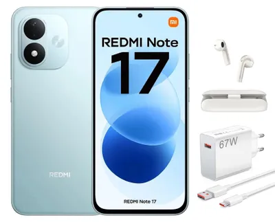 Produktbild von XIAOMI REDMI NOTE 17 4G Smartphone 6/256GB Blau Mit 67W-Ladegerät + Kopfhörer