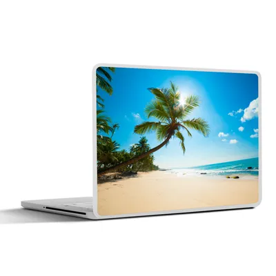 Produktbild von MuchoWow® Laptop Aufkleber Sticker Cover Strand - Meer - Sonne - Palme 30x22 cm - Laptop-Sticker