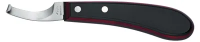 Hoefmes gebogen, Karbonstahl, 65 mm Klinge, Holzgriff