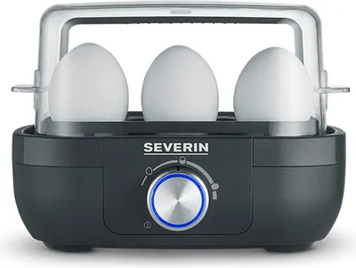Produktbild von Eierkocher Kochzeitüberwachung schwarz SEVERIN EK 3166 ca. 420 W EK 3166 aus Edelstahl, schwarzsilber Eierkocher Eierkocher 6 Eier