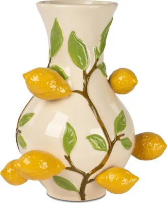 Produktbild von Dekovase ZITRONEN rund H. 35cm creme gelb aus Keramik Formano