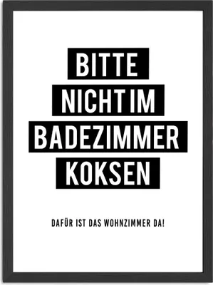 Produktbild von Poster Bilder Badezimmer Wand-Deko Bad WC lustige Sprüche Digitaldruck MoonWorks®