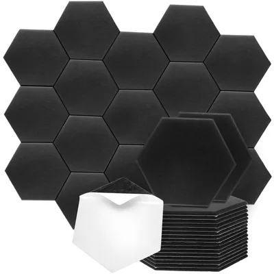 Immagine prodotto di Solidchoice - Set di 18 pannelli fonoassorbenti autoadesivi per studio o ufficio