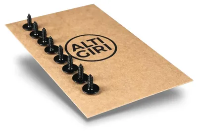 Für alle Fahrzeuge 8x Original Alti Giri Kennzeichenhalter Schrauben in Schwarz in der Farbe Schwarz von Konrad Rej / Alti Giri