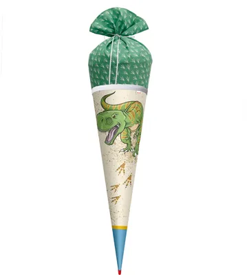 Produktbild von ROTH Schultüte Lieblingsstück Räuber Reißzahn 70 cm groß rund Stoffschultüte Zuckertüte Schulanfang