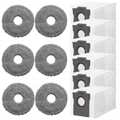 Produktbild von Staubsaugerbeutel - 12 Stück - für Dreame L10s Ultra Dreame X30 X40 X50 - Staubbeutel Saugerbeutel - Wischpads im Set