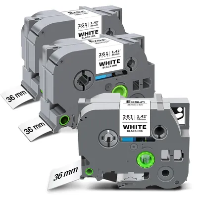 Immagine prodotto di Confezione da 3 nastri per etichette compatibili da 36 mm per stampanti TZe261
