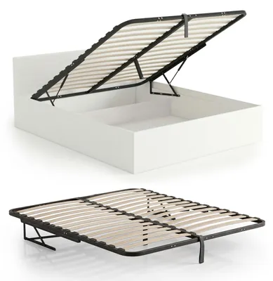Zdjęcie produktu dla Stelaż metalowy do łóżka z mechanizmem podnoszenia 28 listew dzielony 160x200 cm