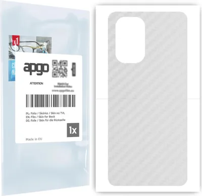 Produktbild von apgo Rückseite Schutzfolie für Xiaomi Poco F3 -  Hinten Schutzfolie Carbon Transparent (durchsichtig), Rückseite Folie schützt vor Kratzern und Fingerabdrücken